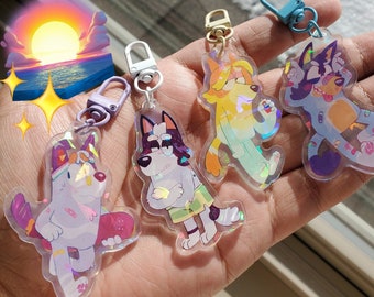 Acrylic Keychains: 80's Heeler Brothers