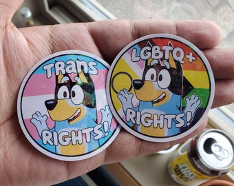 Holographic Vinyl Sticker: Rectangle Dog Dad Stickers