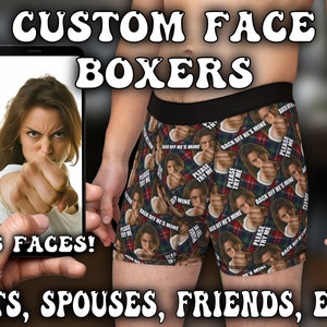 Boxershorts mit individuellem Gesicht, personalisierte Unterwäsche für Haustiere, Boxershorts mit individuellem Text, Geschenk für Papa, Geschenk für Mutter, Geschenk für Sie, Geschenk für Ihn