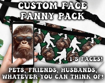 Custom Face Fanny Pack, Custom Dog Personalized Fanny Pack, Custom Text Fanny Pack, Dad Gift, Mom Gift, Gift For Her, Gift For Him