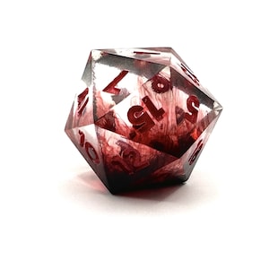 VAMPIRIC BITE - Jeu de 7 dés polyédriques à bords tranchants en résine pour le jeu sur table