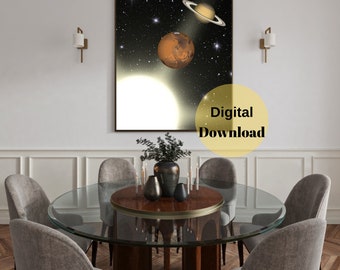 Galaxy, Planet druckbare Wandkunst Digital, abstrakter Weltraum Druck, digitale Wandkunst Druck, Galaxy Wandkunst, Universum, Weltall