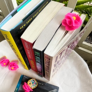Magnetic Bookmark :  Pink Summer Poppy| California Girl Collection