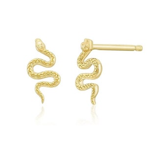 Serpent Studs Earrings, Snake Studs, Snake Earrings, Gothic Stud, Snake Jewelry, Women Gift, Birthday Anniversary Gift - 925 Sterling Silver