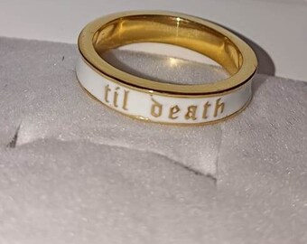 Til death black enamel band 4mm