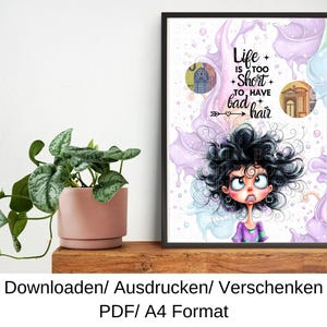 Vale de peluquería, idea de regalo de cumpleaños, regalo de dinero, regalo de cumpleaños de última hora, plantilla DIY, PDF, descargar