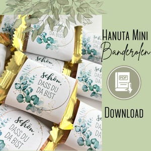 Hanuta Mini banners, nice that you are here, guest gift, birthday, wedding, confirmation, baptism, communion, giveaway PDF Download