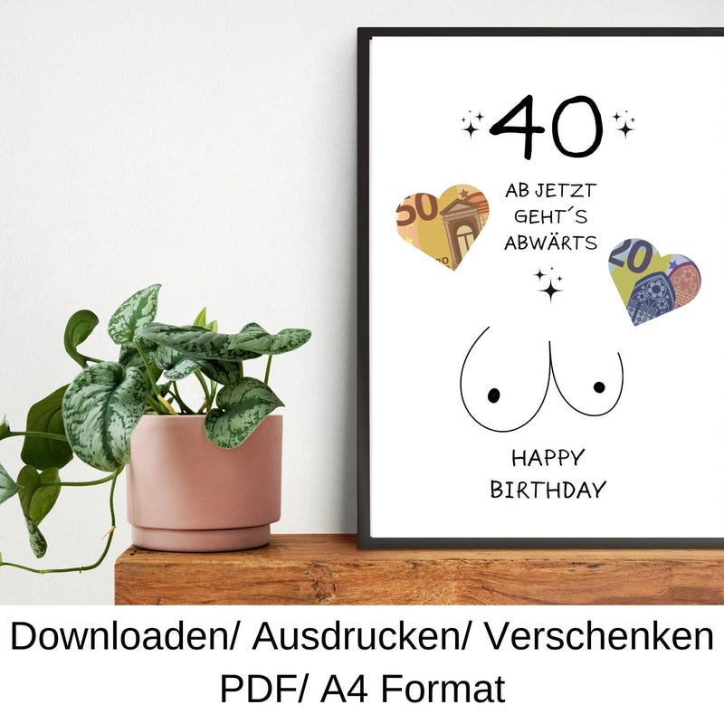 Geldgeschenk 40 geburtstag Etsy.de
