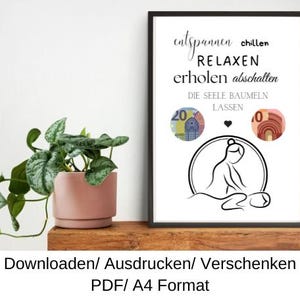 Buono benessere, idea regalo per compleanno, regalo in denaro, regalo compleanno last minute, modello fai da te, PDF, download