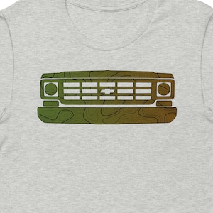Chevy Squarebody Topo Tee - 1973 tot 1980, K10, K20, C10, Topography, Off-road, Wheeling, Baja, Unisex