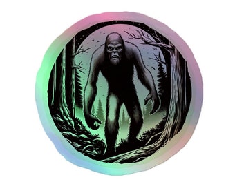 Squatch Holographic Sticker - Sasquatch, Bigfoot, Skunk Ape, Yeti, Cryptid, Monster, Legend, Myth, Folklore, Decal