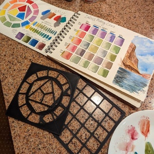 Watercolor Study Stencils - 3D printed, art, painting, crafts, color, paint