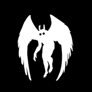Calcomanía Mothman V2 (6&quot;) - Leyenda, Cryptid, Point Pleasant, Pegatina