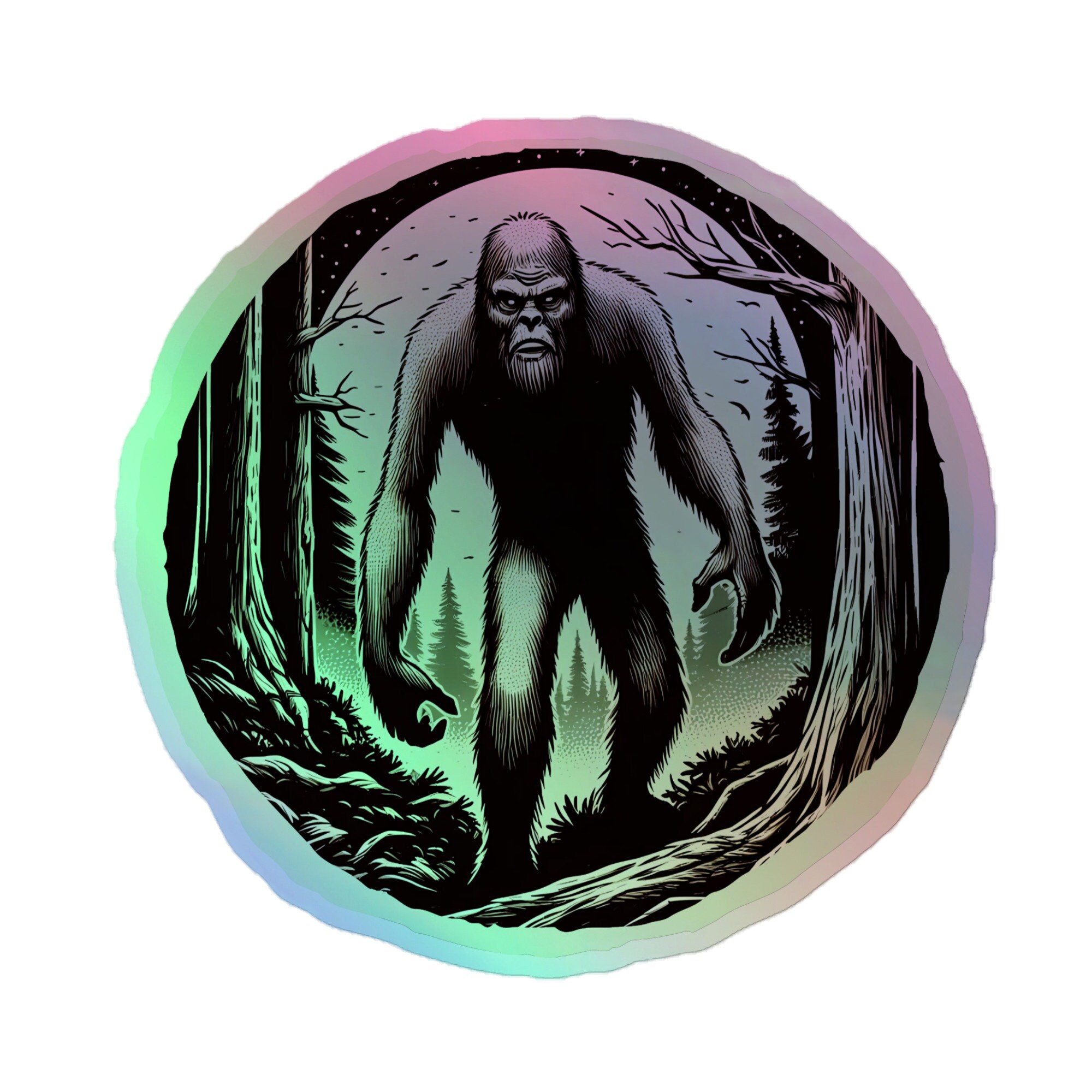 Squatchlet Sticker Squatch Holographic Sticker - Sasquatch, Bigfoot, Skunk Ape, Yeti ...
