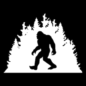Calcomanía Squatchin&#39; in the Woods (6&quot;) - Sasquatch, Bigfoot, Cryptid, Pegatina