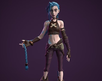Jinx character STL File - 3D Print for gamers - STL File - Digital File