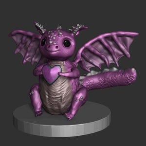 Dragon Heart fantasy figurine - high quality STL