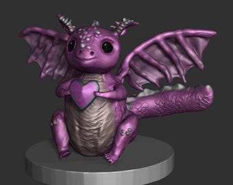 Dragon Heart fantasy figurine - High-quality STL