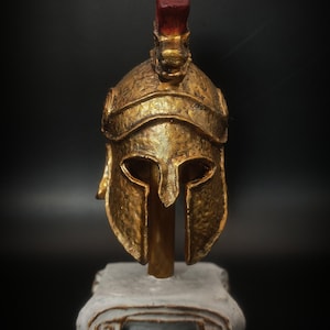 Ancient Greek Helmet Figurine Decoration Hand Painted