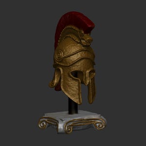 Ancient Greek Helmet Figurine Decoration - High Quality STL