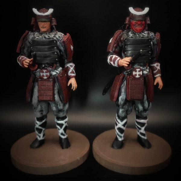 Samouraï 95mm - Japon féodal - Figurine historique - peint a la main