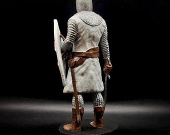 中世の十字軍テンプル騎士団の騎士 - 11.5 cmのフィギュア - ユニーク