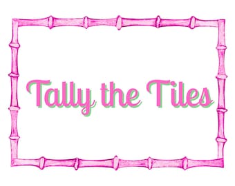 America Mahjong Scorecard- Tally The Tiles - PINK- Printable Scorecard