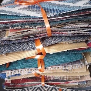 Small Fabric Bundle, Assorted Cut Fabric Remnants for Furniture Art and Craft Projects, Scrapbooking Scrapbook, Dollhouse Clothing Miniature