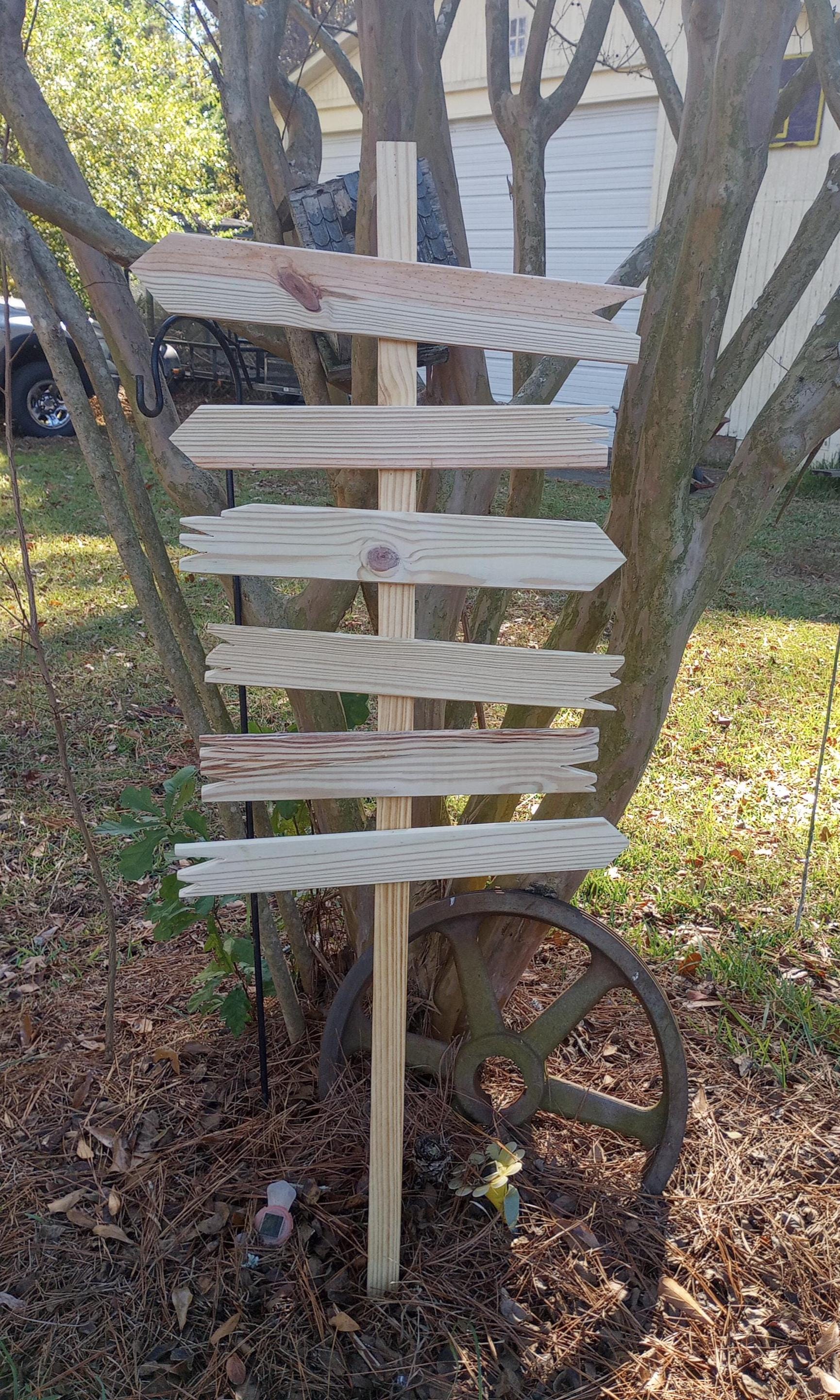 Jagged Edge Rustic Wood Arrows, 6 Directional Signs, Outdoorsman ...