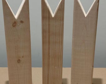 Set of 3 unfinished wood blanks for projects, DIY cat crafts, carving blocks