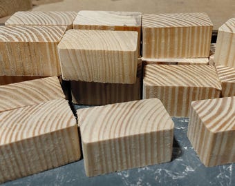 22 Unfinished Wood Blocks • Natural Craft Wood Pieces for Art Projects