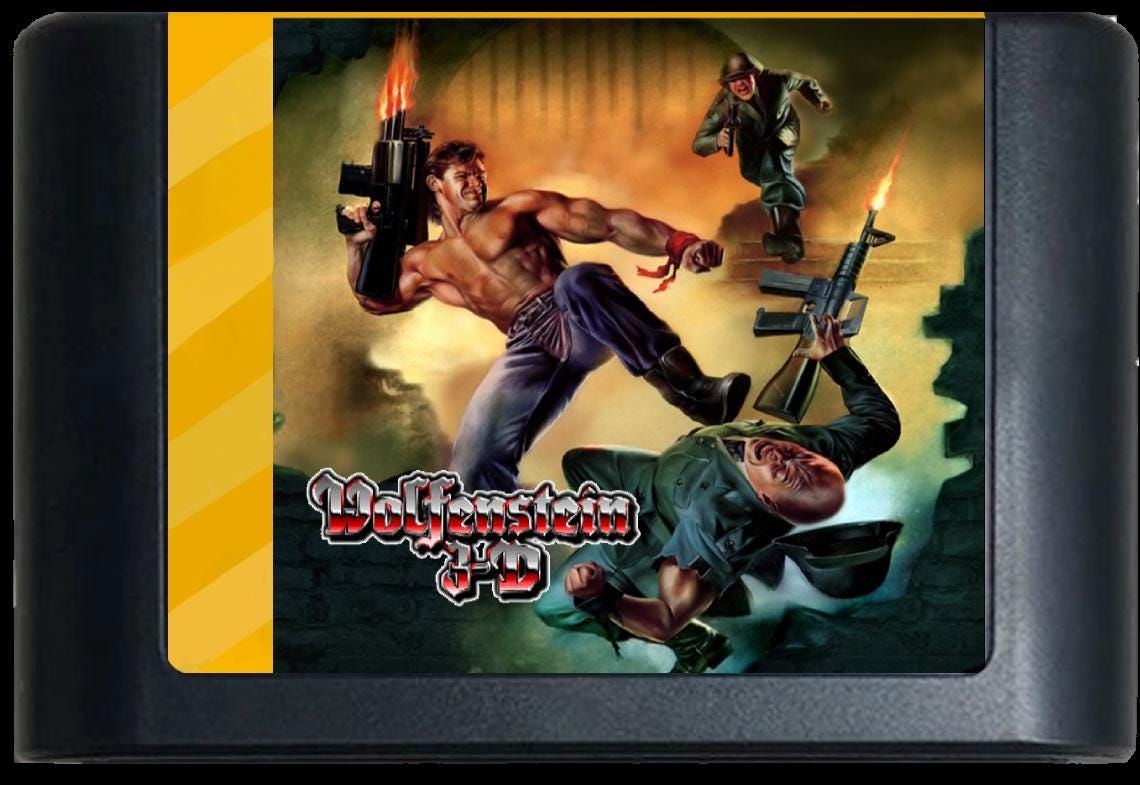 Cover Wolfenstein 3d Nes Vintage 90s Wolfenstein 3-D Framed Video