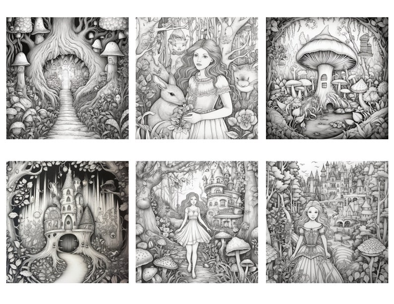 Enchanted Forest Coloring Pages For Adults Printable