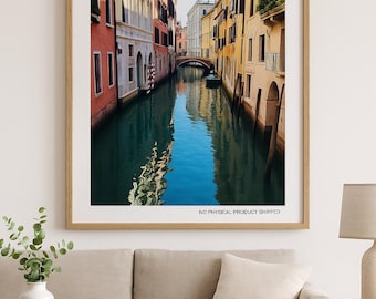 Venice Canal Photography Print | Italian Wall Art, Travel Photography, Europe Home Decor, Digital Download