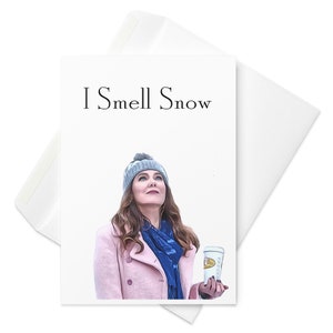 Biglietto di Natale "I Smell Snow" / Caffè