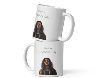 Have A Euphoric Day Mug | Gen Z Aesthetic Coffee Mug | Retro TV Inspired Gift