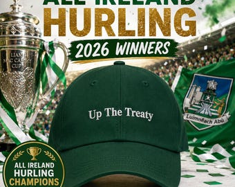 Up The Treaty Hat | Limerick GAA Cap | Embroidered Irish Baseball Cap | Limerick Hurling Supporter Gift | All Ireland Champions