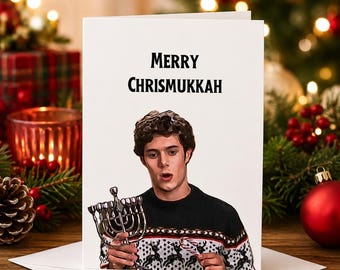 Funny Chrismukkah Card | Christmas Hanukkah Card | Unique Holiday Card | Funny Christmas Card For Friend | Festive Humor Card