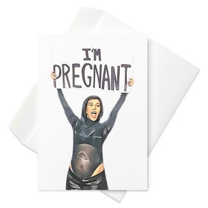 Carte de grossesse de Kourtney Kardashian | Ventilateur Blink 182 | J'ai de nouveau mon âge | Télé-réalité | Travis Barker | Blink182 | Carte d'émission de télévision | Nouvelle maman