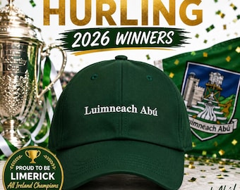 Luimneach Abú Hat | Limerick GAA Cap | Irish Embroidered Baseball Cap | Gaelic Football & Hurling Supporter Gift