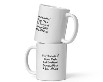 Funny Mom Mug | Emotional Damage Mug | Relatable Parenting Mug | Tired Mom Gift | Funny Coffee Mug | Mom Life Humor