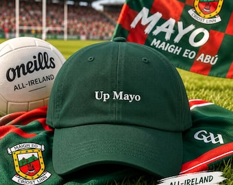 Up Mayo Embroidered Hat | Mayo GAA Cap | County Mayo Baseball Hat | Irish Gift | Gaelic Football Fan Cap | Embroidered Dad Hat