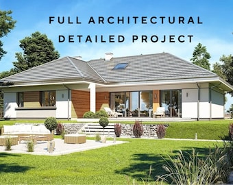Full Detailed Modern Family House Plan 18m x 17m- Modern Floor Plans, 4 Bedroom 173 m2, w/ Loft, Bedroom