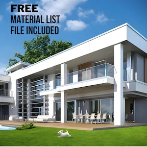 Modern Florida huisplan 27m x 30m - moderne plattegronden, 4 slaapkamers 363 m2, met recreatieruimte, slaapkamer, garage