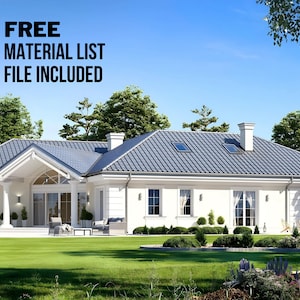 Classic Modern House Plan 6 Bedroom 377 m2 Modern House Plans 25m x 18m | Free Material Lis