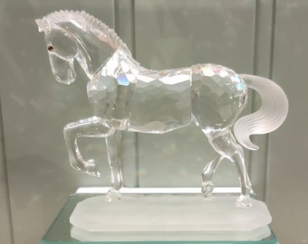 Figurine en cristal de Swarovski - Étalon arabe Swarovski - Cheval en cristal de Swarovski - Cristal de Swarovski - Figurine en cristal - En boîte
