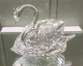 Swarovski クリスタル 白鳥 フィギュア スワロフスキークリスタル製ミニチュア白鳥フィギュア - 湖の美女たち