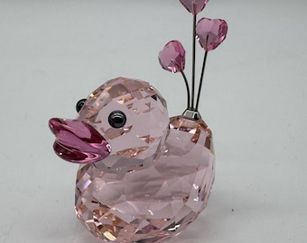 Swarovski Crystal Happy Duck Figurine - "Sweetheart" Boxed - Valentines