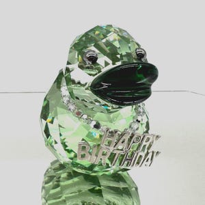 Swarovski Happy Duck Happy Birthday - Swarovski Crystal figurine - Swarovski Crystal - Crystal figurine - Boxed