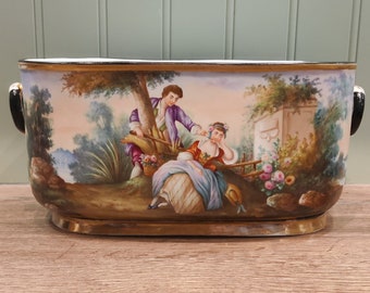 Large German Biedermeier Jardinière - 19th century - Painted all around